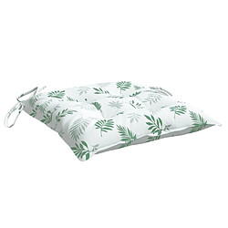 Avis vidaXL Coussins de chaise lot de 4 à motif de feuilles 50x50x7 cm