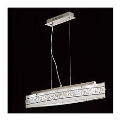 Luminaire Center Suspension Cosmic Bar 5 Ampoules chrome poli/verre/cristal