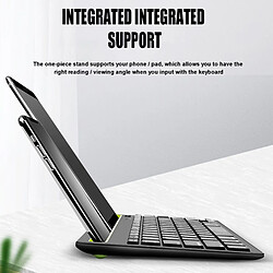 Avis Universal Sans fil double connexion iPad Bluetooth clavier PC portable clavier tablette tactile pour Samsung Xiaomi Tablette téléphone portable PC | Clavier(Le noir)