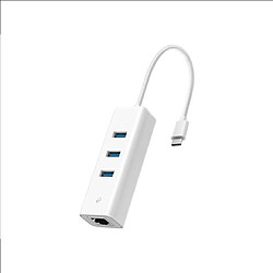 Adaptateur réseau TP-LINK UE330C USB 3.0 Type-C vers Gigabit Ethernet avec hub USB 3.0 Type-A à 3 ports