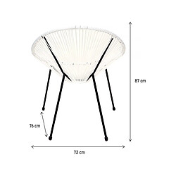 Avis Habitat Et Jardin Lot de 2 fauteuils de jardin Ania - Blanc