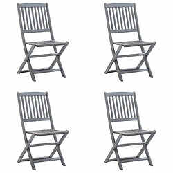 Avis Maison Chic Lot de 4 Chaises pliables d'extérieur avec coussins | chaises de jardin | Fauteuil Relax Bois d'acacia -GKD75649