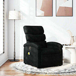 Maison Chic Fauteuil de massage inclinable,Fauteuil luxe de relaxation Noir Tissu -MN44741