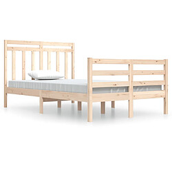 vidaXL Cadre de lit sans matelas 120x200 cm bois massif