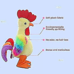 Universal Électricité Crihing Poulets Toy Fun Singing Roosters Cadeau d'anniversaire en peluche (rouge)