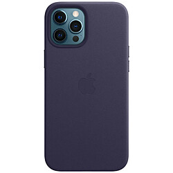 Avis Apple Coque Leather MagSafe pour iPhone 12 Pro Max - Deep Violet