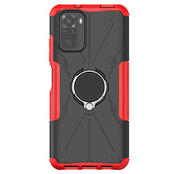 Coque en TPU anti-chocs avec béquille pour votre Xiaomi Redmi Note 10 4G/Note 10S - rouge