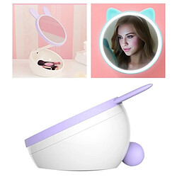 Wewoo Miroir Violet 5W Multi-fonction Tactile Rechargeable Creative Belle forme d'Pour Animal de compagnie de maquillage LED Lampe de bureau Night Light