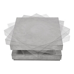 Helloshop26 Table basse avec plateau tournant - Gris béton