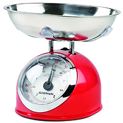 G3FERRARI Balance de cuisine mécanique rouge 5 kg G20003