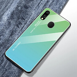 Wewoo Coque Pour Galaxy M20 Gradient Color Glass Case Sky Blue