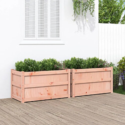 Maison Chic Lot de 2 Jardinières,Bac à fleurs - pot de fleur bois massif douglas -GKD82029