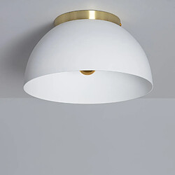 Ledkia Plafonnier Rond Aluminium Ø300 mm Bosco Gold Blanc