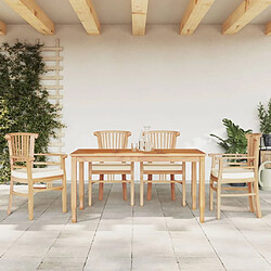 Salle à dîner de jardin 5 pcs,Table et chaise à manger Bois de teck massif -MN33428