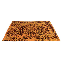 Vidal Tapis de laine 137x94 orange Vintage Royal pas cher