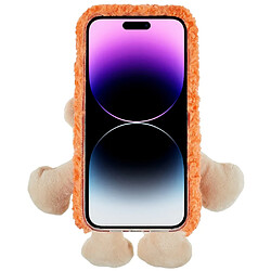 Coque en TPU anti-rayures, avec poupée en peluche 3D pour votre iPhone 14 Pro Max - style E