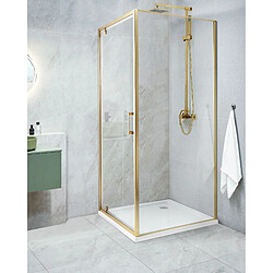 Beliani Cabine de douche DARLI 70 x 70 x 185 cm Doré