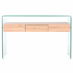 Avis Console DKD Home Decor Transparent Marron Clair Verre Bois MDF 120 x 35 x 80 cm