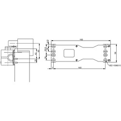 Vachette Plaque de pose pour fermeporte à glissière types DC 500700 argent