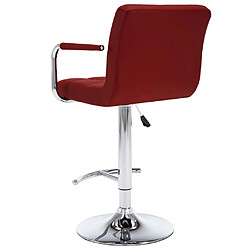 Avis vidaXL Tabourets de bar lot de 2 rouge bordeaux similicuir