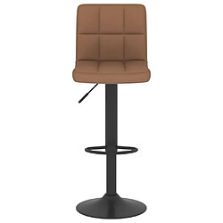 Avis vidaXL Tabourets de bar lot de 2 marron tissu