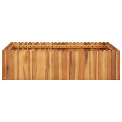 Maison Chic Jardinière,Lit surélevé de jardin - Bac à fleurs - pot de fleur 100x100x25 cm Bois massif d'acacia -GKD80736