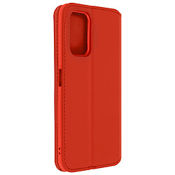 Avizar Housse Oppo A54 5G et A74 5G Clapet Portefeuille Fonction Support Vidéo Rouge