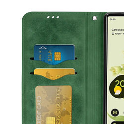 Avizar Étui Portefeuille Google Pixel 6a Porte-cartes Soft-touch vert pas cher