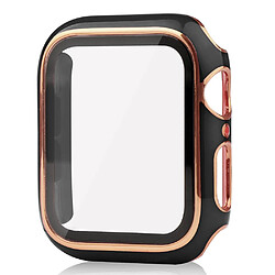 Coque en TPU électroplaqué, noir/or pour votre Apple Watch Series 7 41mm