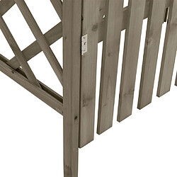 Acheter vidaXL Pergola avec portail 116x40x204 cm Gris Bois de sapin massif