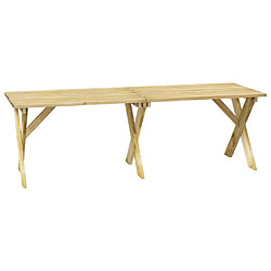 vidaXL Table de jardin 220x73x70 cm Bois de pin imprégné