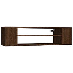 vidaXL Armoire TV suspendue Chêne marron 100x30x26,5cm Bois Ingénierie