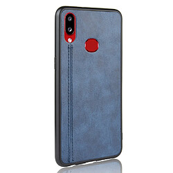 Avis Wewoo Coque Pour Galaxy A10s antichoc couture peau de vache motif PC + PU + TPU bleu