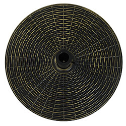 Outsunny Pied de parasol rond base de lestage Ø 53 x 35,5 cm résine imitation rotin poids net 25 Kg noir bronze pas cher