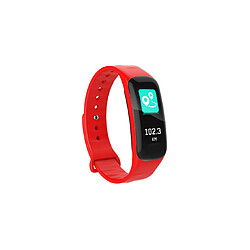 Bracelet intelligent étanche moniteur de fréquence cardiaque de la pression artérielle poignet intelligent rouge