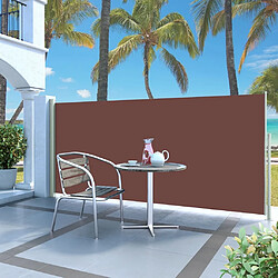 Maison Chic Auvent latéral rétractable de balcon | Store extérieur | Auvent solaire de patio 140x300 cm Marron -GKD51520