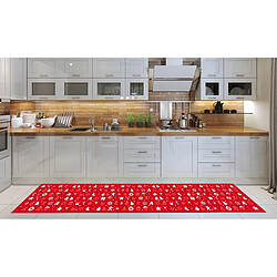 Alter Chemin de cuisine, 100% Made in Italy, Tapis antitache avec impression numérique, Tapis antidérapant et lavable, Modèle de Noël - Charmaine, cm 280x52