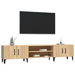 Avis vidaXL Meubles TV chêne sonoma 180x31,5x40 cm bois d'ingénierie