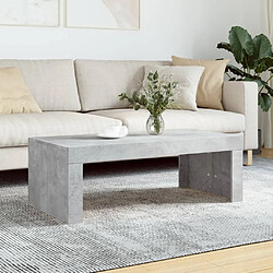 vidaXL Table basse gris béton 102x50x36 cm bois d'ingénierie