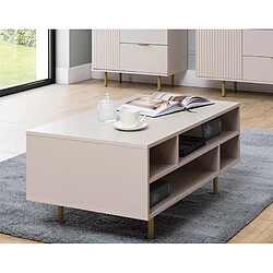 Bestmobilier Monica - table basse - beige - 100 cm