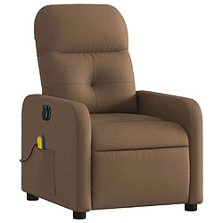 Avis Maison Chic Fauteuil Relax pour salon, Fauteuil inclinable de massage électrique marron tissu -GKD74755