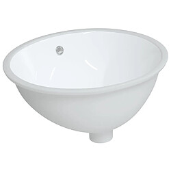 vidaXL Évier de salle de bain blanc 49x40,5x21 cm ovale céramique