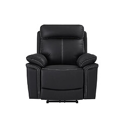 Vente-Unique Fauteuil relax électrique en cuir ISIRIS - Noir