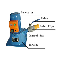 Avis Micro Hydro Turbine Electrique 300W AC 115V 220V 230V Débit 3-5 l/s Hautes Eaux Turbine Turgo Générateur Buse Unique