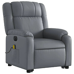 Avis Maison Chic Fauteuil Relax pour salon, Fauteuil inclinable de massage électrique gris similicuir -GKD76611