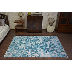 RUGSX Tapis ACRYLIQUE BEYAZIT 1813 Bleu 80x150 cm