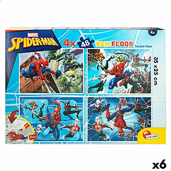 Spiderman Puzzle Enfant Spider-Man Double face 4 en 1 48 Pièces 35 x 1,5 x 25 cm (6 Unités)