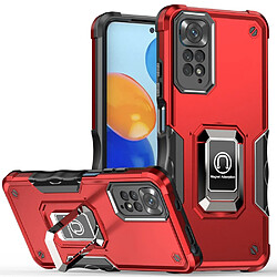 Coque en TPU anti-empreintes digitales avec béquille, rouge pour votre Xiaomi Redmi Note 11 4G (Qualcomm)/Redmi Note 11S 4G