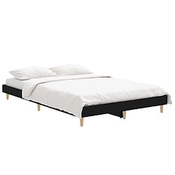 Avis Maison Chic Lit adulte - Lit simple Cadre de lit,Structure du lit Contemporain noir 120x190 cm bois d'ingénierie -MN98831