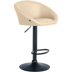 Non Tabouret de bar Davie simili cuir noir